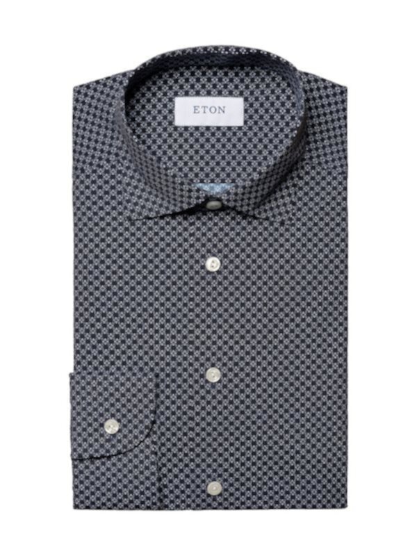 Slim-Fit Micro Print Dress Shirt Eton