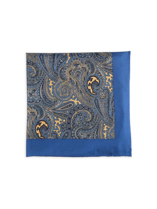 Persian Print Silk Pocket Square Saks Fifth Avenue