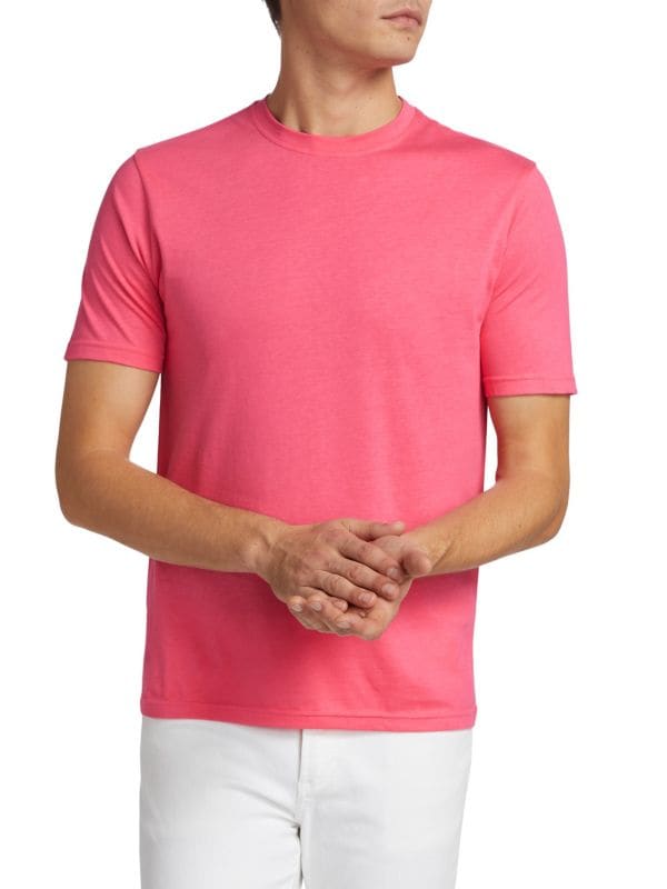 COLLECTION Cotton-Blend Crewneck T-Shirt Saks Fifth Avenue