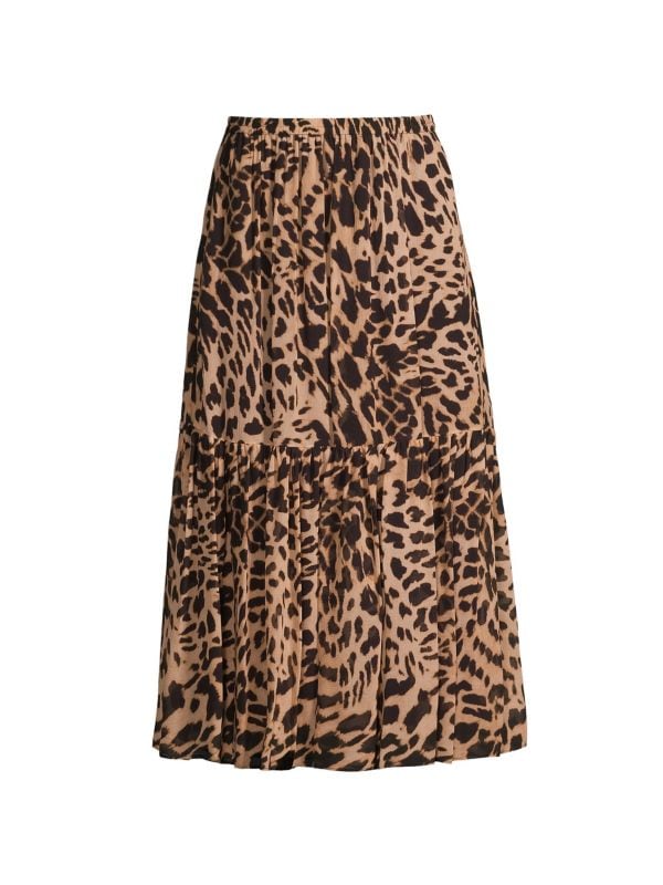 Flora Animal-Printed Midi-Skirt Kobi Halperin