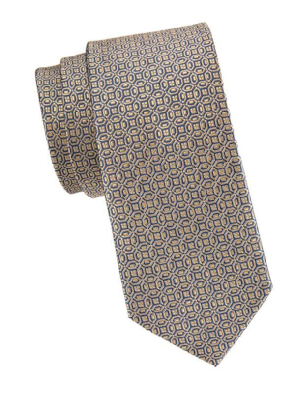 Medallion Print Silk Tie Saks Fifth Avenue