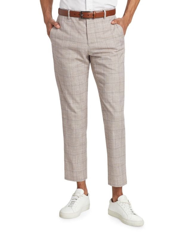 COLLECTION Plaid Cotton-Blend Trousers Saks Fifth Avenue