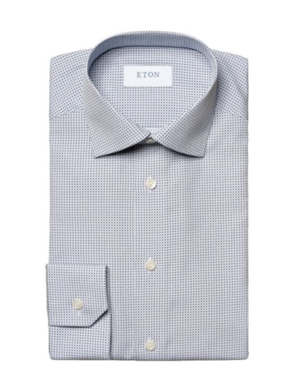 Contemporary-Fit Geometric Dress Shirt Eton