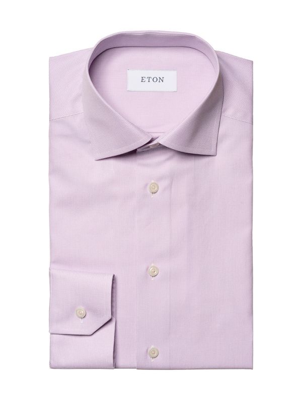 Slim-Fit Houndstooth Twill Dress Shirt Eton