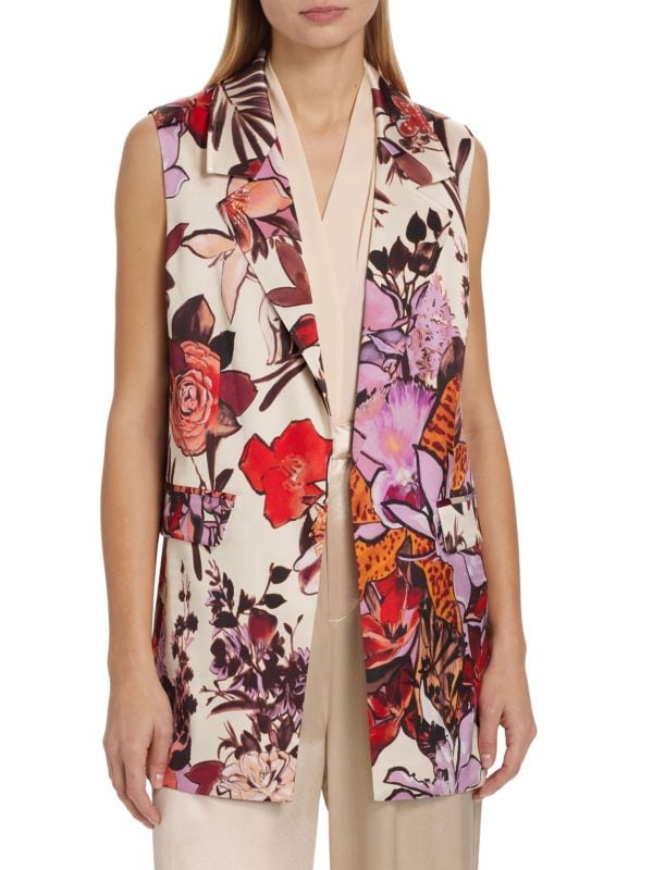 Georgia Floral Long Vest Kobi Halperin