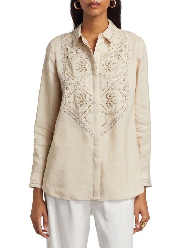 Genevieve Embroidered Shirt Kobi Halperin