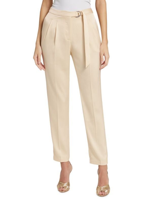 Paige Satin Belted Pants Saks Fifth Avenue