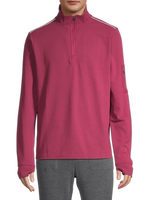 Slim-Fit Active Quarter-Zip Sweatshirt Saks Fifth Avenue