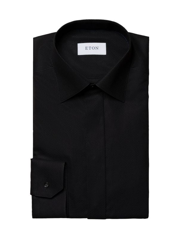 Slim Fit Cotton Dress Shirt Eton