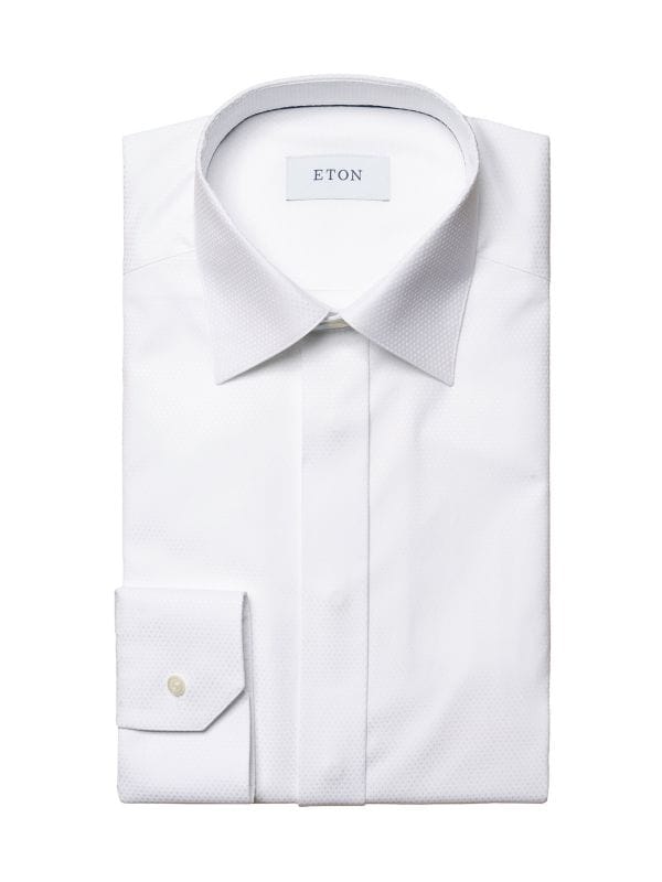 Contemporary-Fit Pin-Dot Piqué Dress Shirt Eton