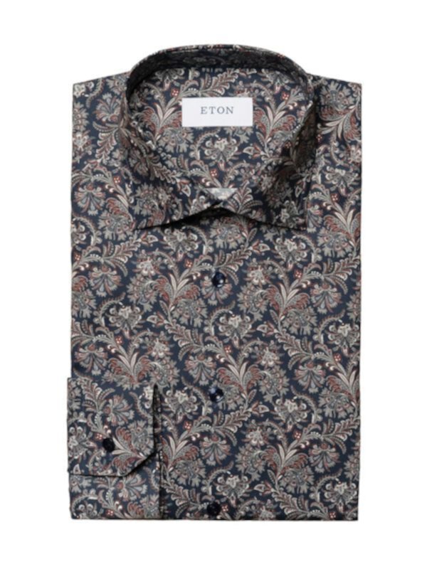 Slim-Fit Paisley Dress Shirt Eton