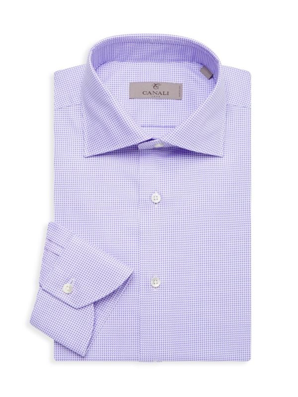 Woven Cotton Button-Up Shirt Canali