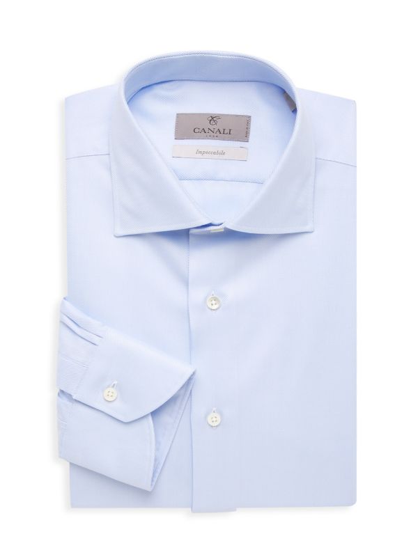 Solid Cotton Dress Shirt Canali