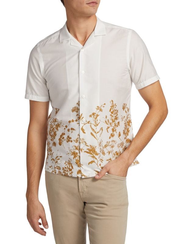 COLLECTION Botanical Cotton Camp Shirt Saks Fifth Avenue