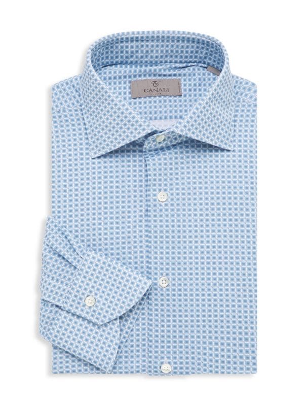 Geometric Dress Shirt Canali