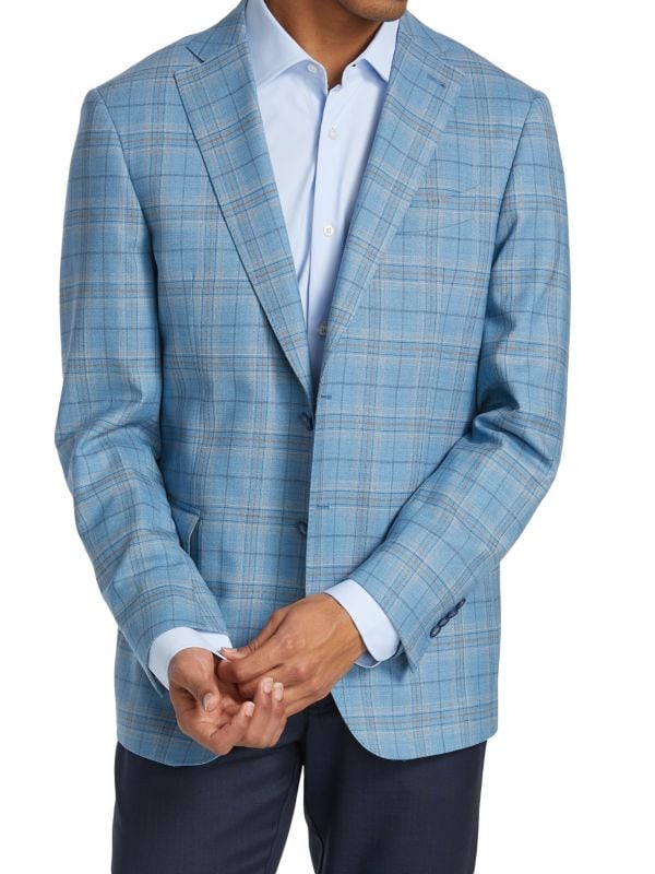 COLLECTION Virgin Wool Plaid Sportcoat Saks Fifth Avenue