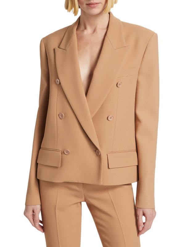 Boxy Double-Breasted Blazer Michael Kors