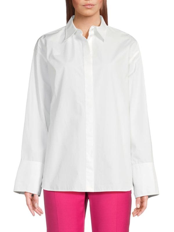 Exposed Back Cotton Shirt Valentino Garavani