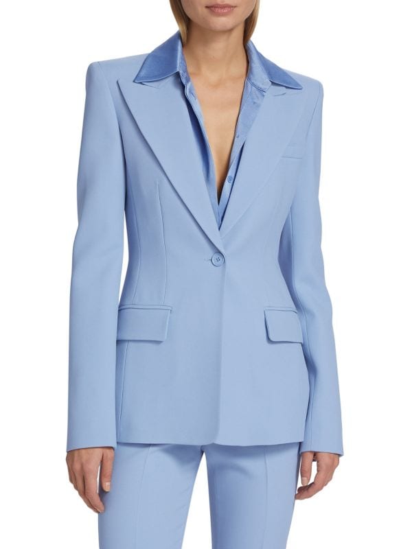 Georgina Peak Single-Button Blazer Michael Kors