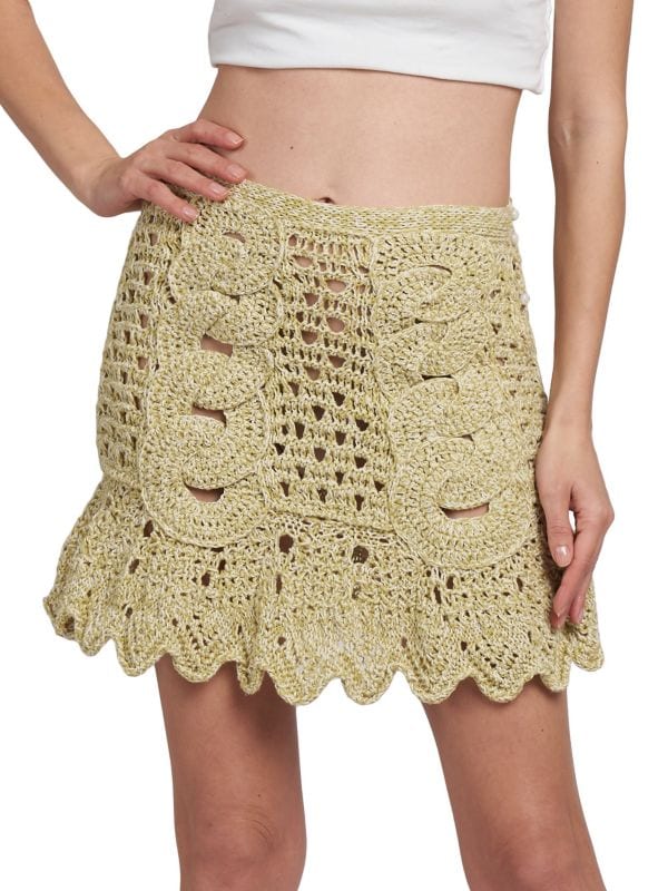 Silk Crocheted Miniskirt Etro