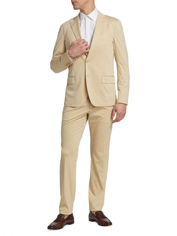 Slim-Fit Single-Breasted Knit Suit Saks Fifth Avenue