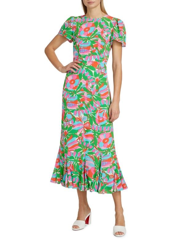 Lulani Floral Midi Dress Rhode Clothes