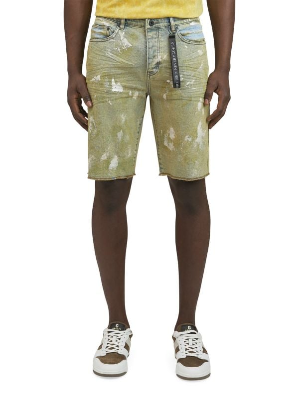 Logan Pain Splatter Denim Shorts Prps