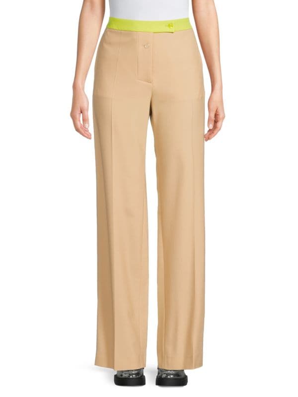 Wide Leg Dress Pants Off-White