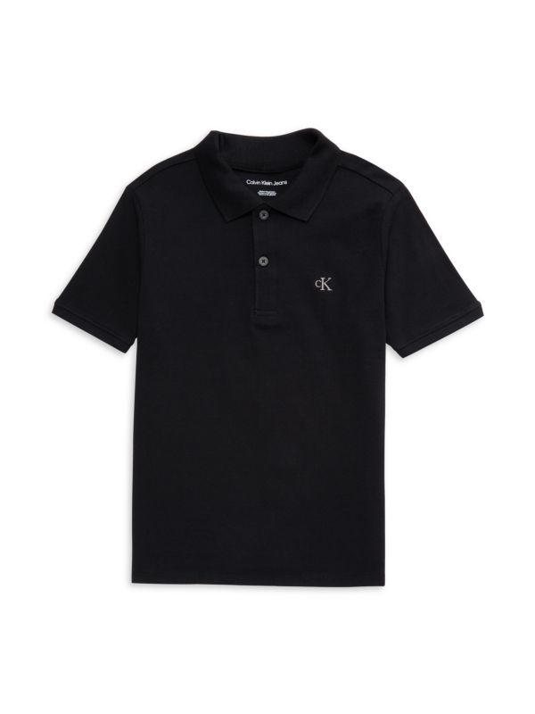 Boy's Logo Cotton Piqué Polo Calvin Klein