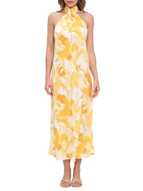 Floral Halter Midi Dress Renee C