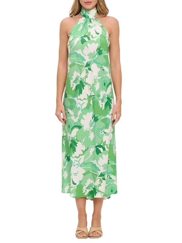 Floral Halter Midi Dress Renee C