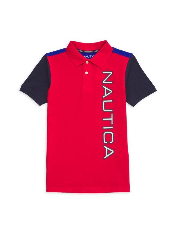 Boy's Logo Cotton Polo Nautica