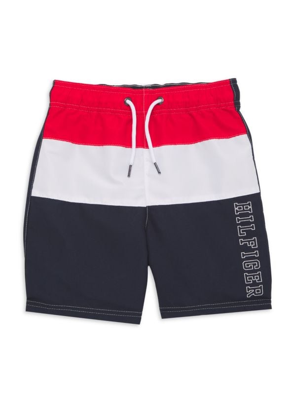 Boy's Panel-Striped Swim Shorts Tommy Hilfiger