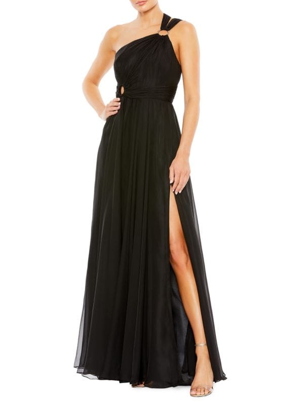 One Shoulder Fit-&-Flare Gown Mac Duggal