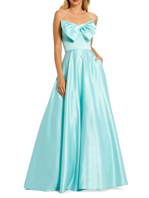 Bandeau Neck Bow Ballgown Mac Duggal