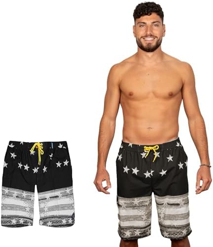 Banana Boat Mens UV Protection Four Way Stretch Volley Shorts Side Pocket | Swim Trunks | Quick Dry Shorts| Gym Shorts Men Banana Boat