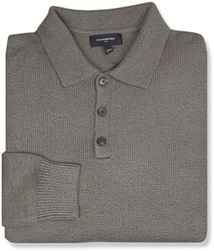 Banana Republic Mens 496098 Cozy Cotton Blend Long Sleeve Polo Sweater, Banana Republic Factory