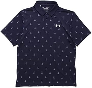 Under Armour Playoff 3.0 Printed Mens Golf Polo Midnight Navy White XL Under Armour