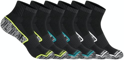 U.S. Polo Assn. 6 Pair Men's QUARTER Length Athletic Performance Socks - Ultra-Soft Moisture Control Running & Breathable Socks - Shoe Size 6-12, BLK 6338 U.S. Polo Assn.