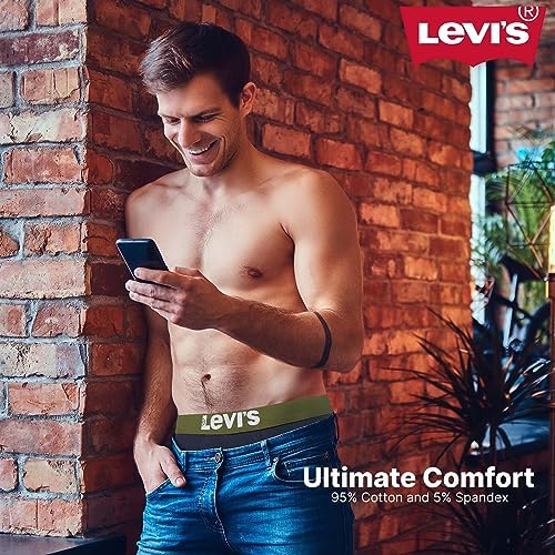 Levi's Mens Underwear 7 Pack Mens Boxer Briefs for Men Cotton Stretch Levi"s