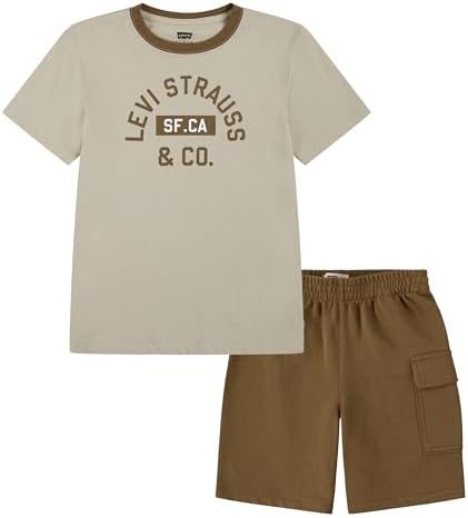 Levi's Boys Graphic T-shirt and Shorts 2-piece Outfit Set Levi"s