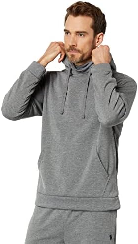 U.S. Polo Assn. Popover Mask Hoodie Campus Heather Grey LG U.S. Polo Assn.