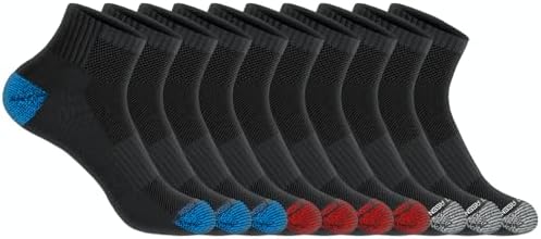 U.S. Polo Assn. 10 Pair Men’s QUARTER Length Casual Running Socks - Moisture Control & Breathable Soft Socks - Shoe Size 6-12, BLK 7646 U.S. Polo Assn.