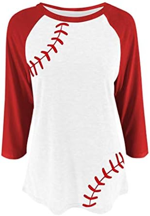 ETATNG Womens Raglan Shirts 3/4 Sleeve Baseball Tee Round Neck Patchwork Casual Blouse Tops ETATNG