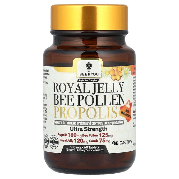 Royal Jelly Bee Pollen Propolis , 60 Tablets Bee & You