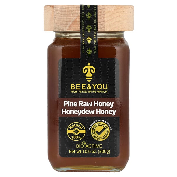 Pine Raw Honey, Honeydew Honey, 10.6 oz (300 g) Bee & You