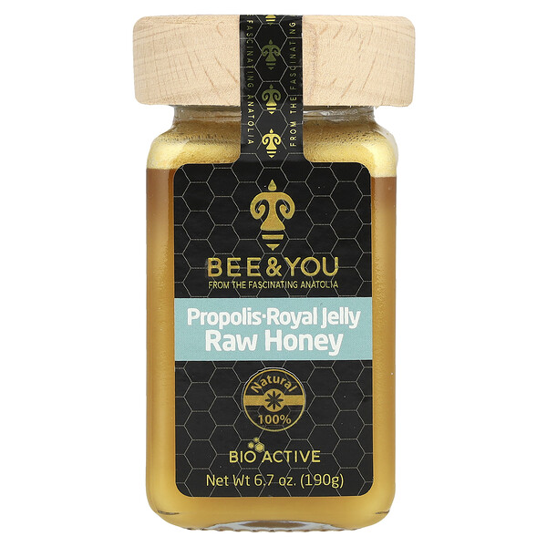 Raw Honey, Propolis Royal Jelly, 6.7 oz (190 g) Bee & You