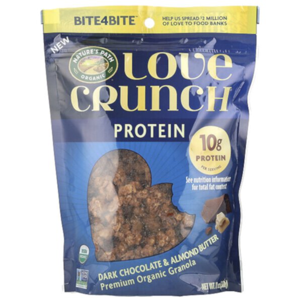 Love Crunch®, Protein, Premium Organic Granola, Dark Chocolate & Almond Butter, 11 oz (312 g) Nature's Path