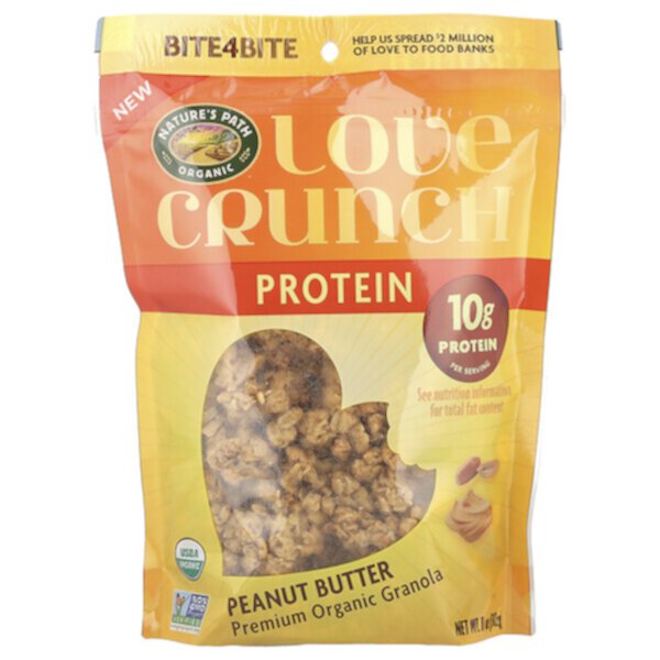 Love Crunch®, Protein, Premium Organic Granola, Peanut Butter, 11 oz (312 g) Nature's Path