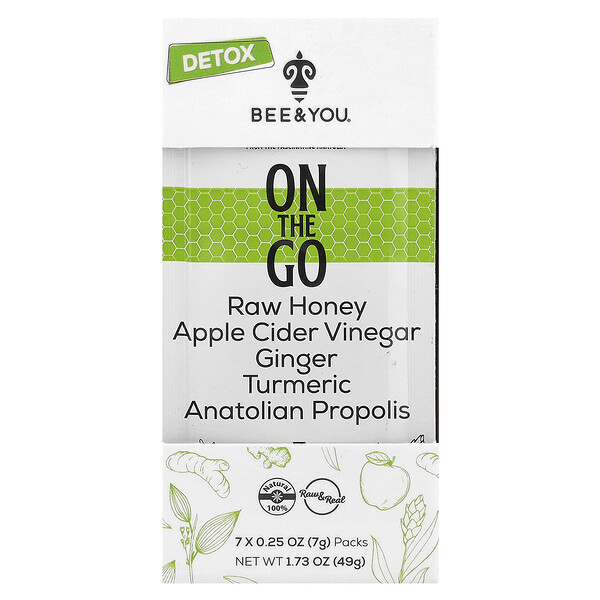 On The Go, Detox, 7 Packs, 0.25 oz (7 g) Each Bee & You